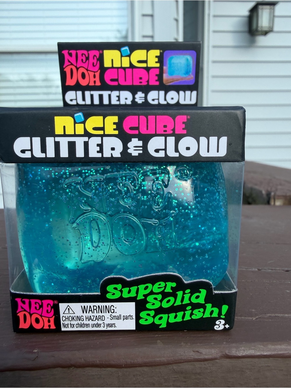 NeeDoh Nice Cube Glitter & Glow - Blue